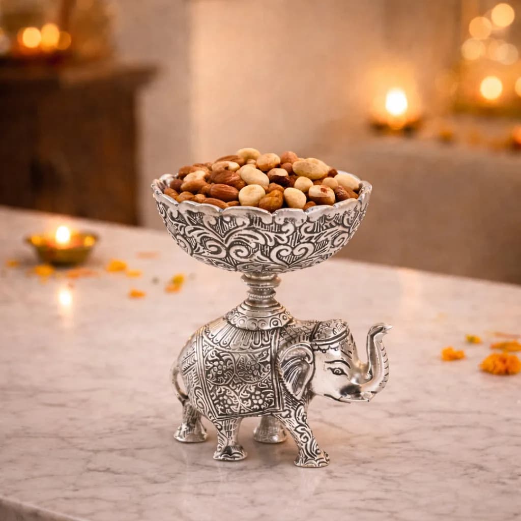 German Silver -- Elephant Bowl