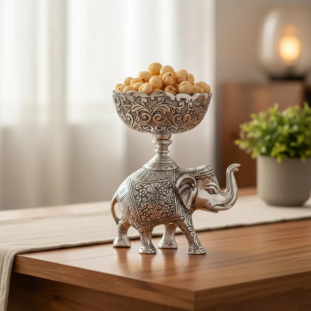 German Silver -- Elephant Bowl — 2