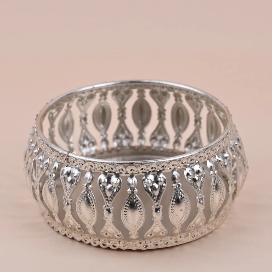 German Silver Dry Fruit Platter and Bowl Set (with Lid)- Home Decor Item — 2