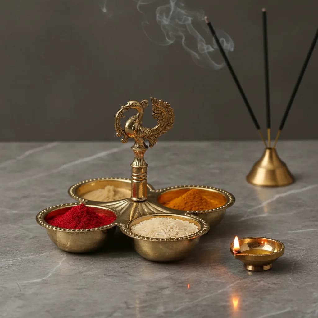 Handcrafted Brass Chopda for Mandir - Multipurpose Pooja Box