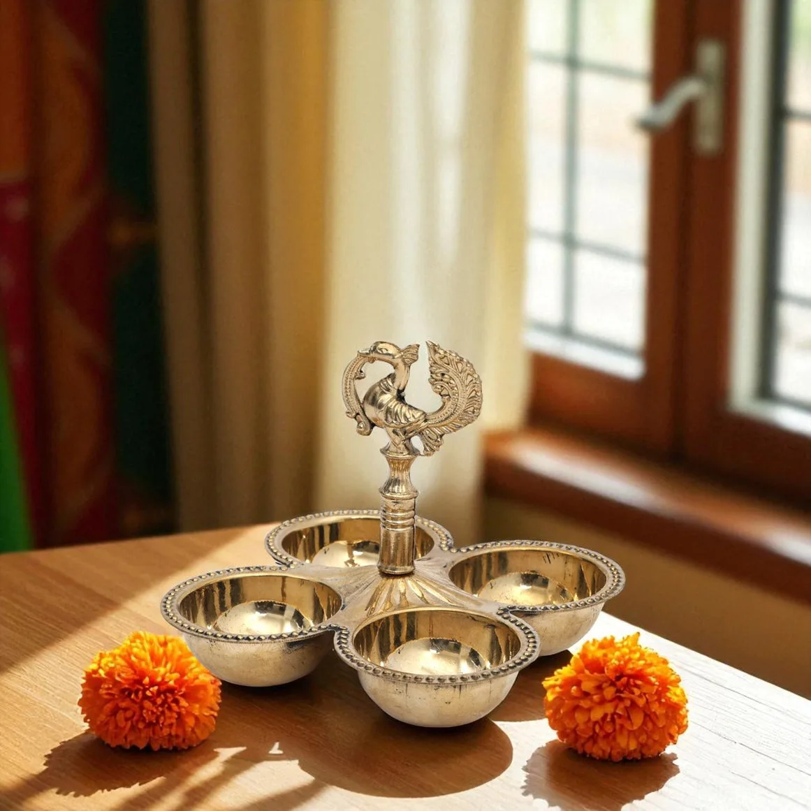 Handcrafted Brass Chopda for Mandir - Multipurpose Pooja Box — 2