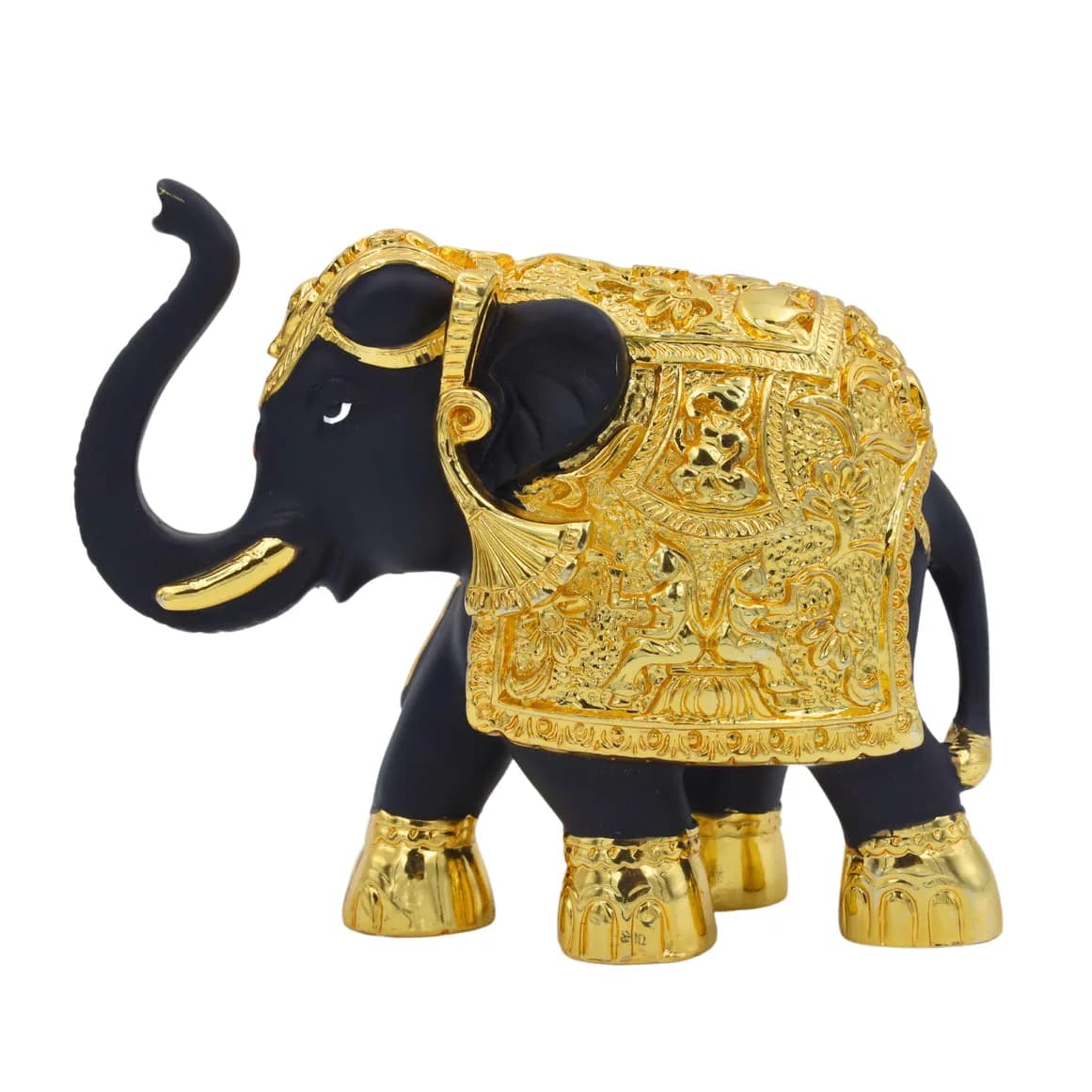 Royal Black & Gold Elephant Figurine — 2
