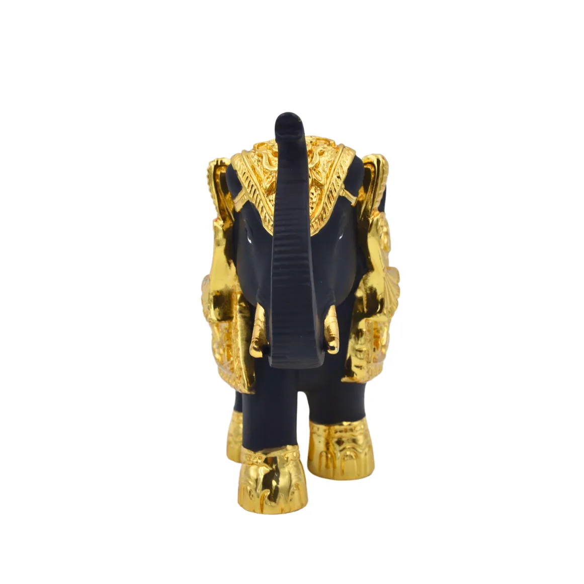Royal Black & Gold Elephant Figurine — 3