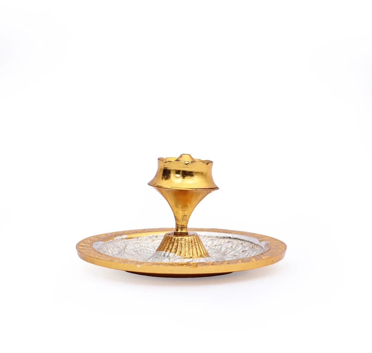 Handcrafted Embossed Pooja Thali - Premium Set for Pooja Rituals — 4