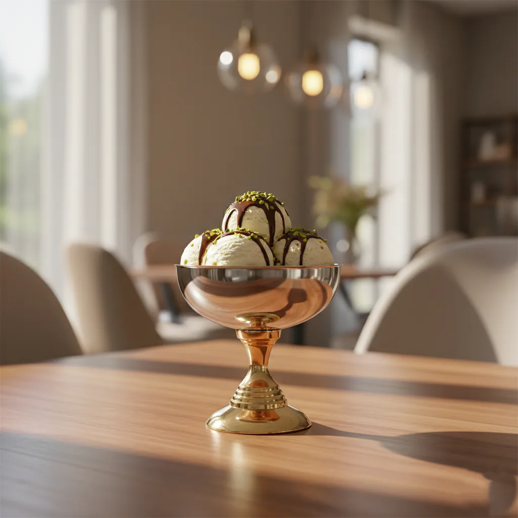 Handcrafted Dual Tone Pedestal Serving Bowl