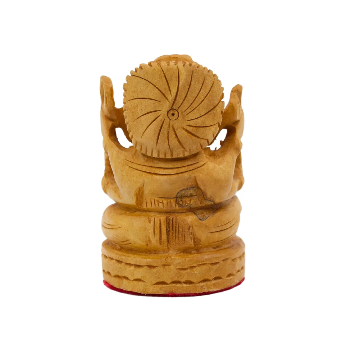 Hand-Carved Wooden Ganesh Idol - Eco-Friendly Décor Item — 3