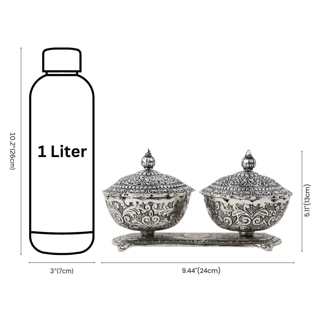 Timeless German Silver Twin Bowl Set — 2