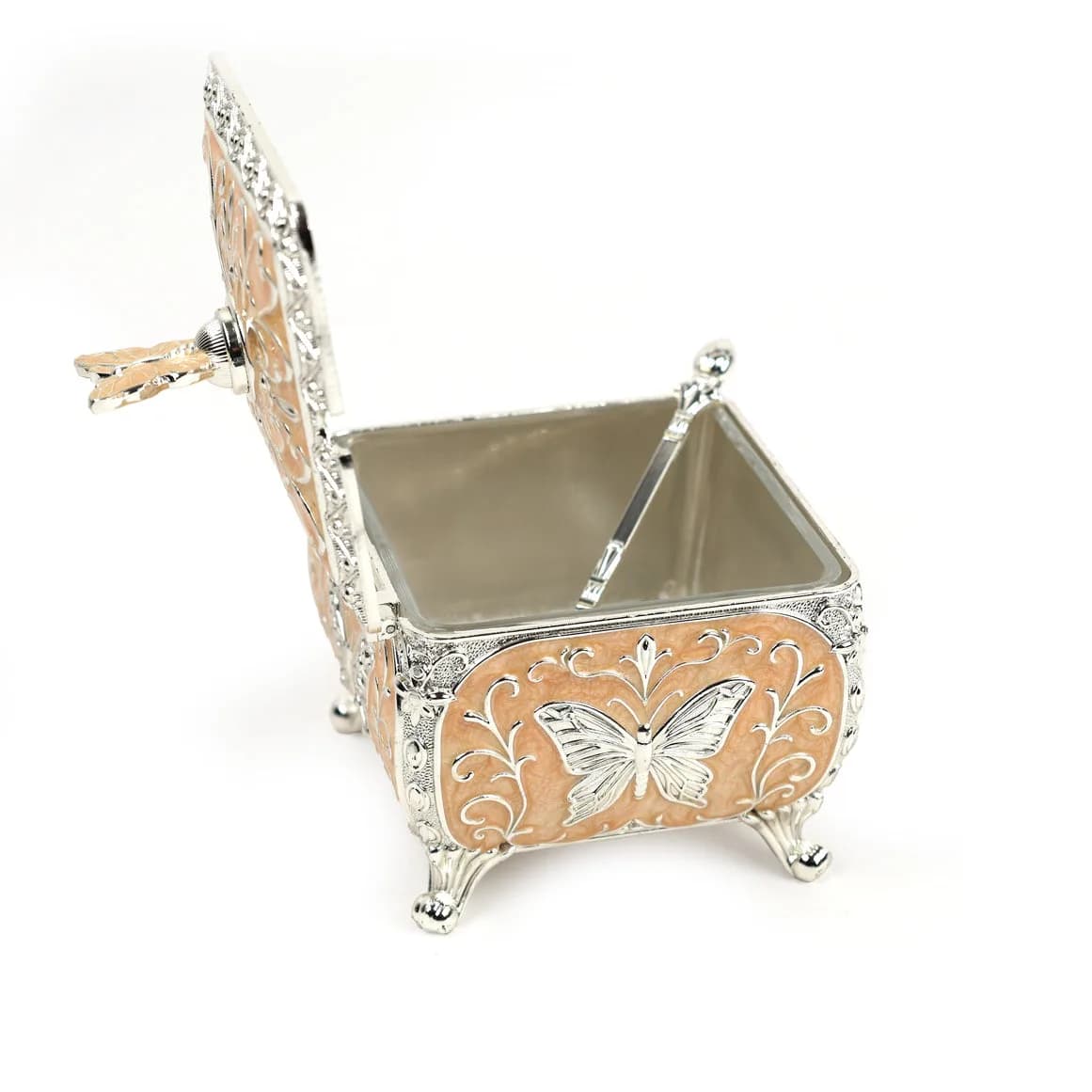 Peach Butterfly Sugar Pot & Decorative Box — 3