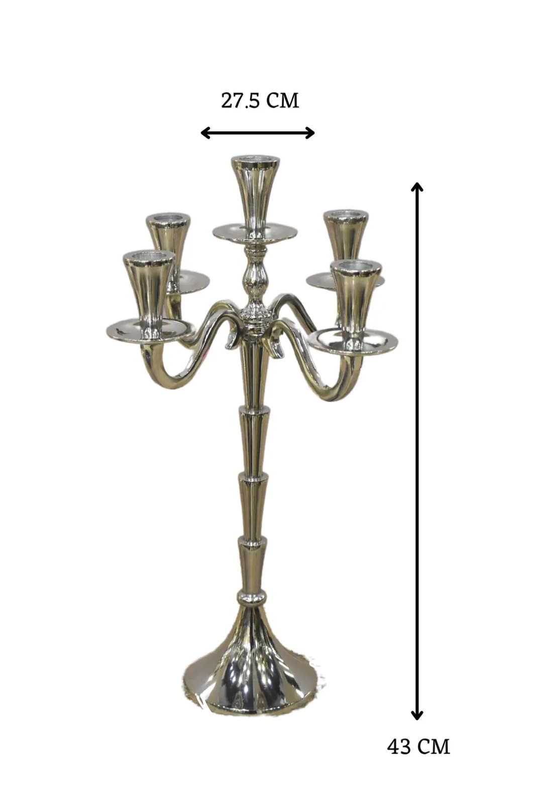 Golden 5-Arm Candelabra - Gold — 4