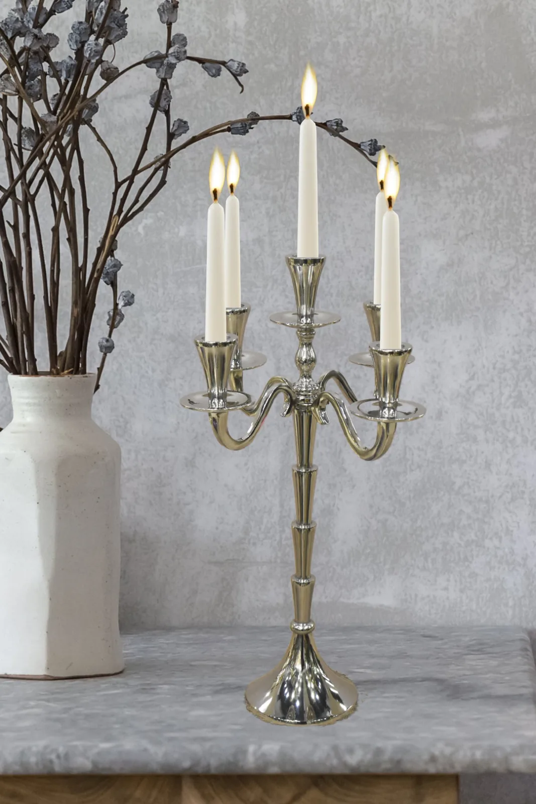 Golden 5-Arm Candelabra - Gold — 6