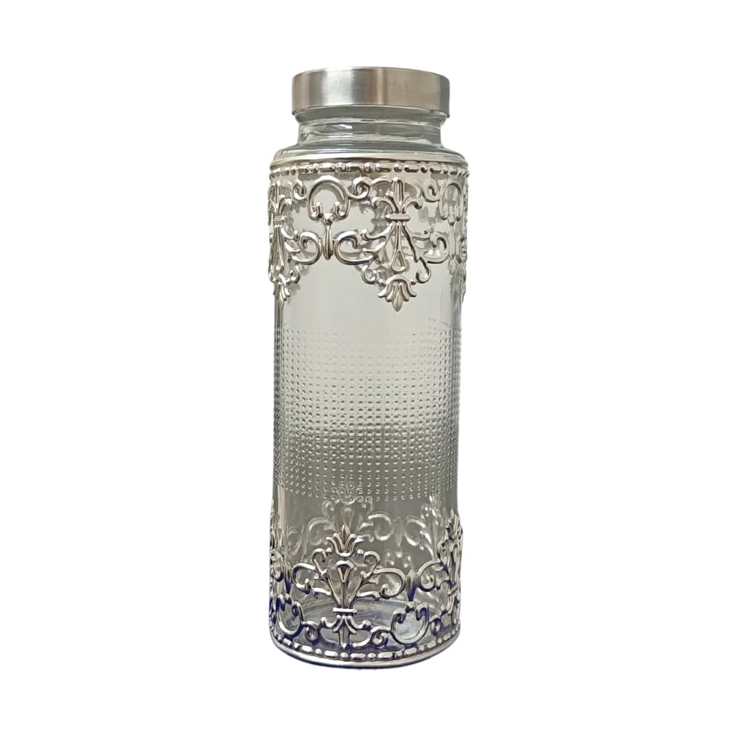 BG| Royal German Silver Designer Glass Water Bottle – Luxury Gift Box — 3